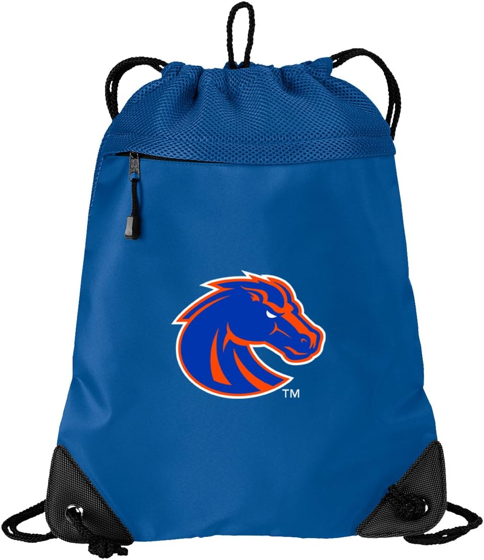 Broad Bay OFFICIAL Boise State University Drawstring Backpack Boise State Cinch Bag - COOL MESH & MICROFIBER