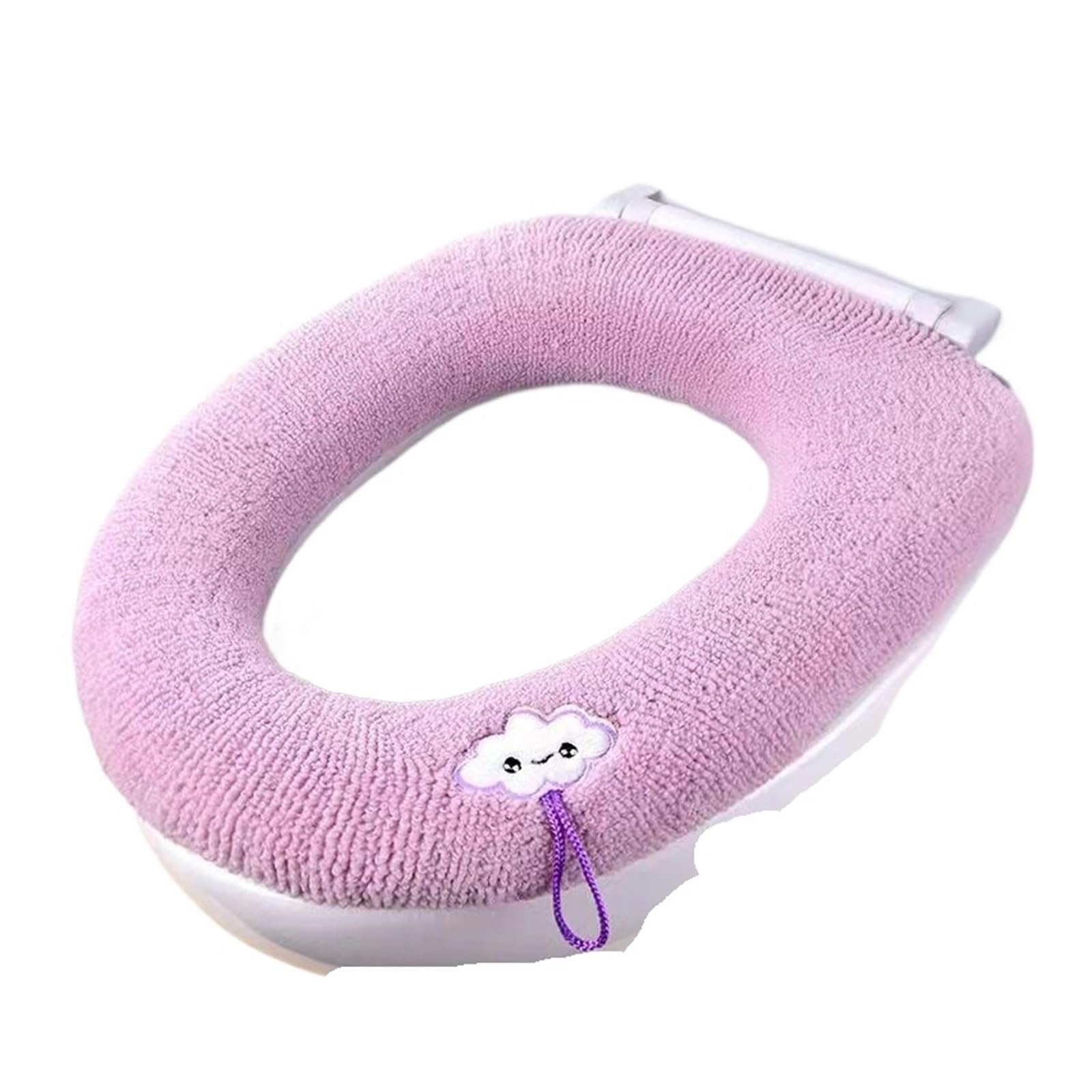 MZSKLW Padded Toilet Seat Thicken Toilet Seat Cover Mat Winter Warm Soft Washable Closestool Case Lid Pad Bidet Bathroom Accessories(Color-C)