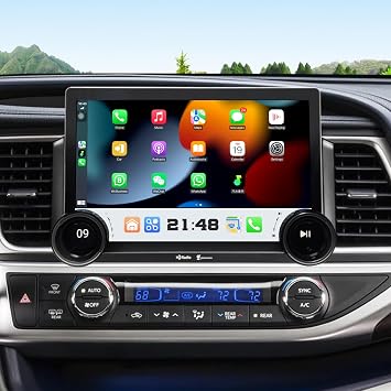 Car Radio for Toyota Highlander 2014-2019 Stereo Radio with Wireless Carplay Android Auto Upgrade 4+64G 11.8" 2K Touch Screen GPS DSP SWC Bluetooth AHD Backup Camera Support JBL Amplifier