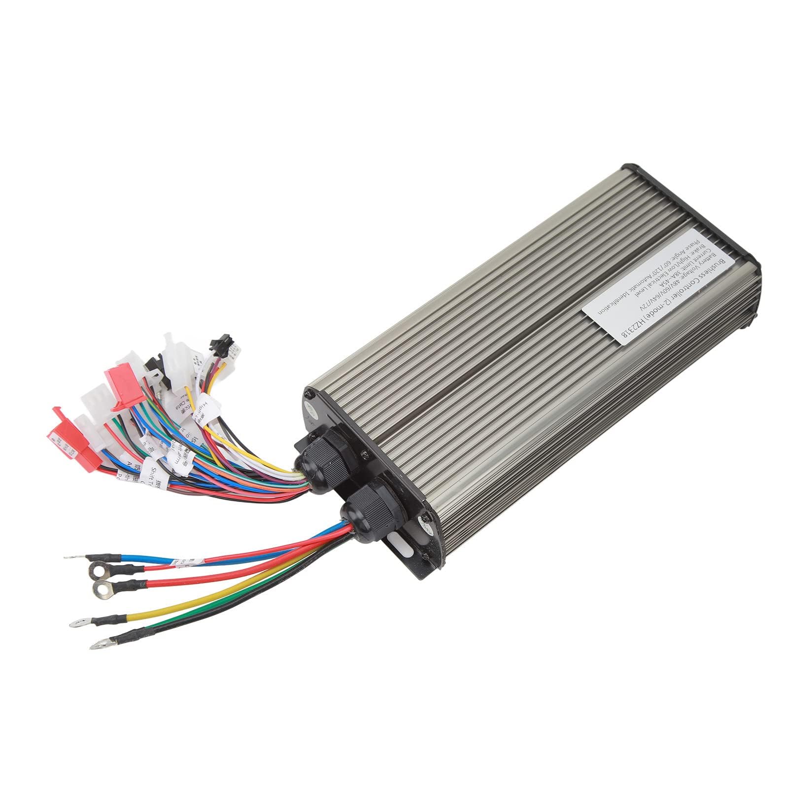 Controlador de Bicicleta Eléctrica, 48V 60V 64V 72V 2000W Controlador de Motor sin Escobillas de Bicicleta Eléctrica de Aleación de Aluminio de 18 Tubos para Scooter de Bicicleta