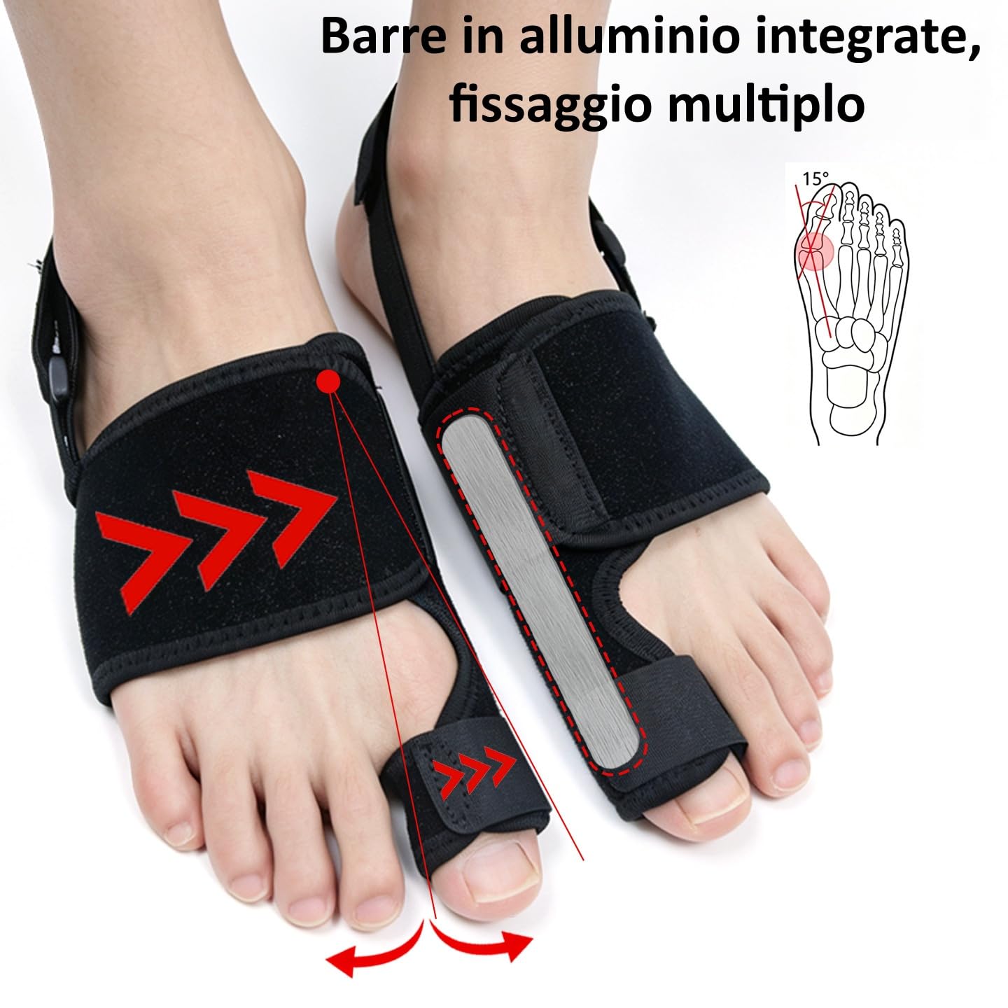 MEIION Karmor,Ortesi regolabile per l'alluce valgo,unisex,comoda