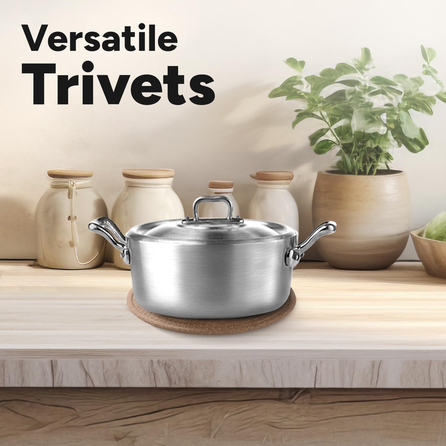 Avalon Kitchen Uchwyty na garnki na gorące dania, gorące podkładki do kuchennych trójnóg do gorących garnków i patelni - bawełniane podkładki pod gorące podkładki stylowe duże podstawki i gorące maty