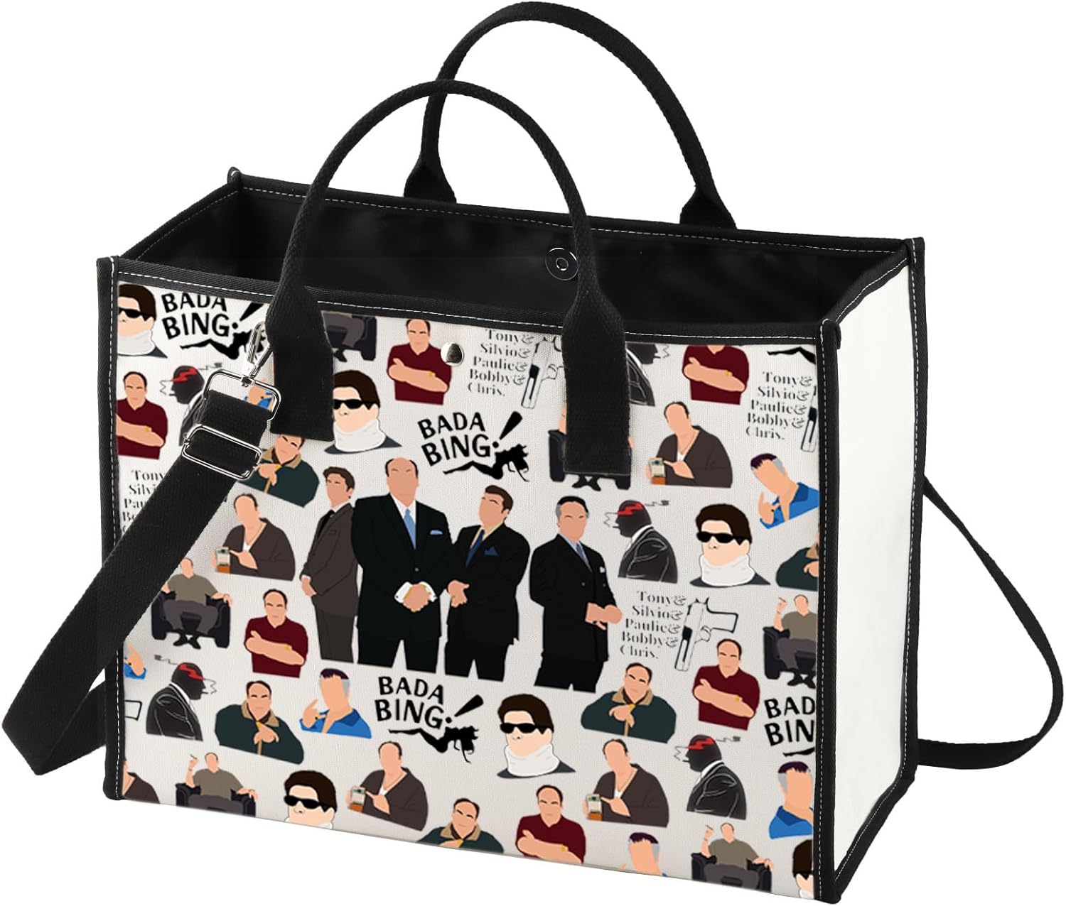 BWWKTOP Gangster Character Cosmetic Makeup Bag Mob Character Fans Inspired Gifts Classic Gangster Merch (BAND BG)