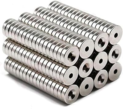 30pcs 12x3mm Decorative Refrigerator Magnets 3mm Hole Premium Brushed Nickel Fridge Office Magnets