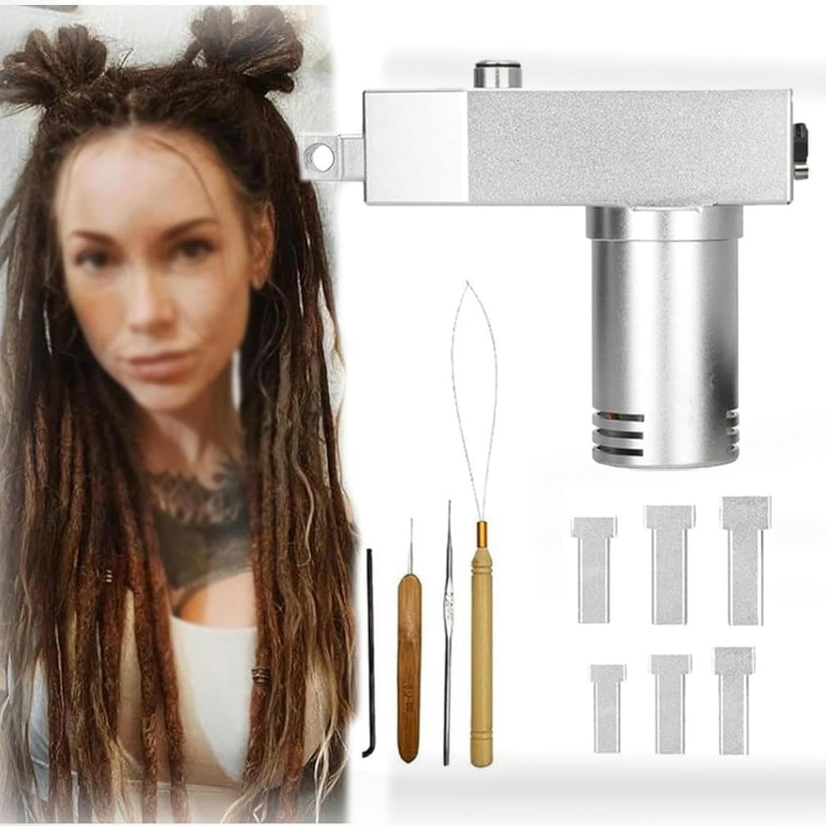 Machine à dreadlocks électrique pour finir vos tresses sans fatigue sur cheveux humains