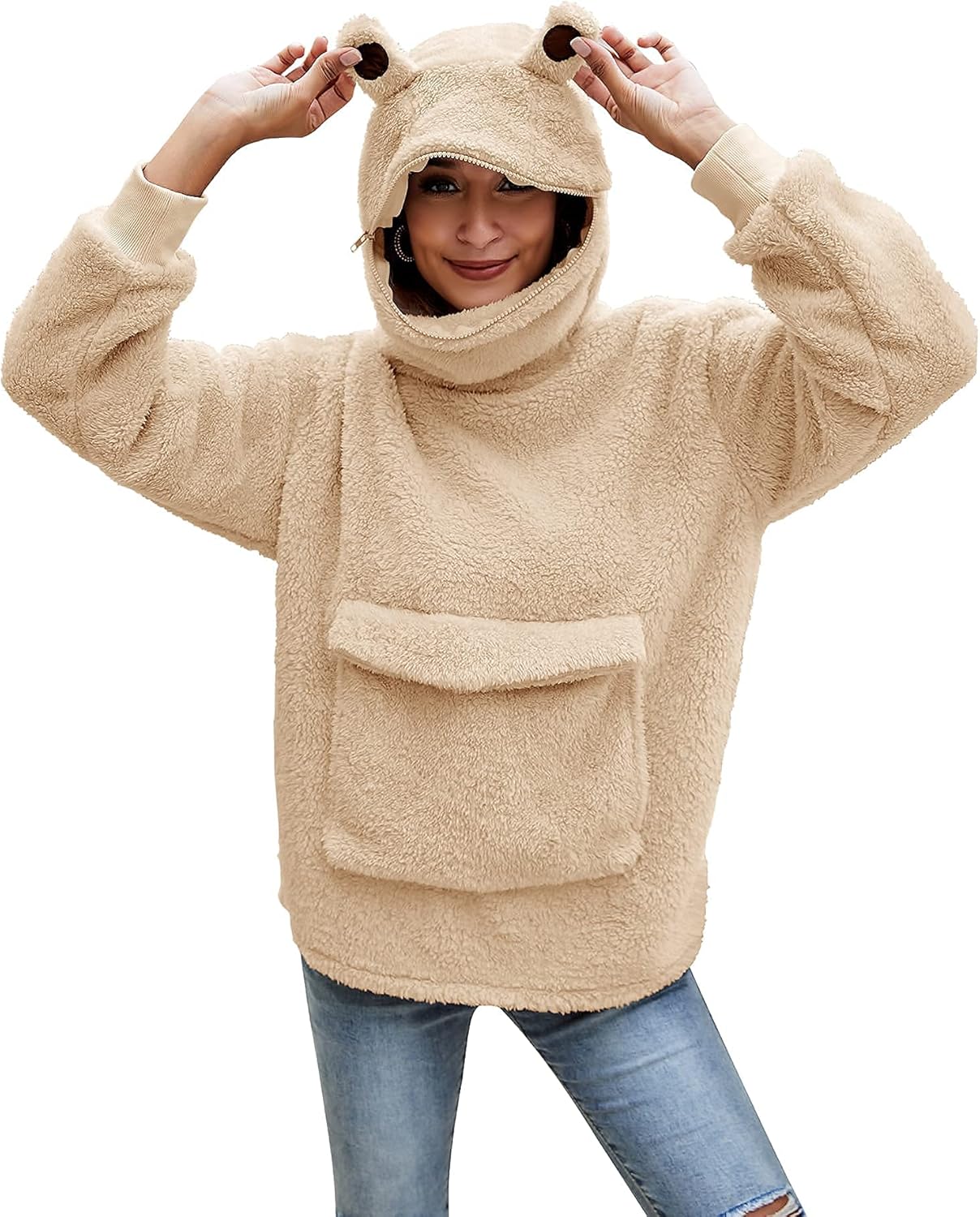 Cozy oversized sherpa pullover Outlet