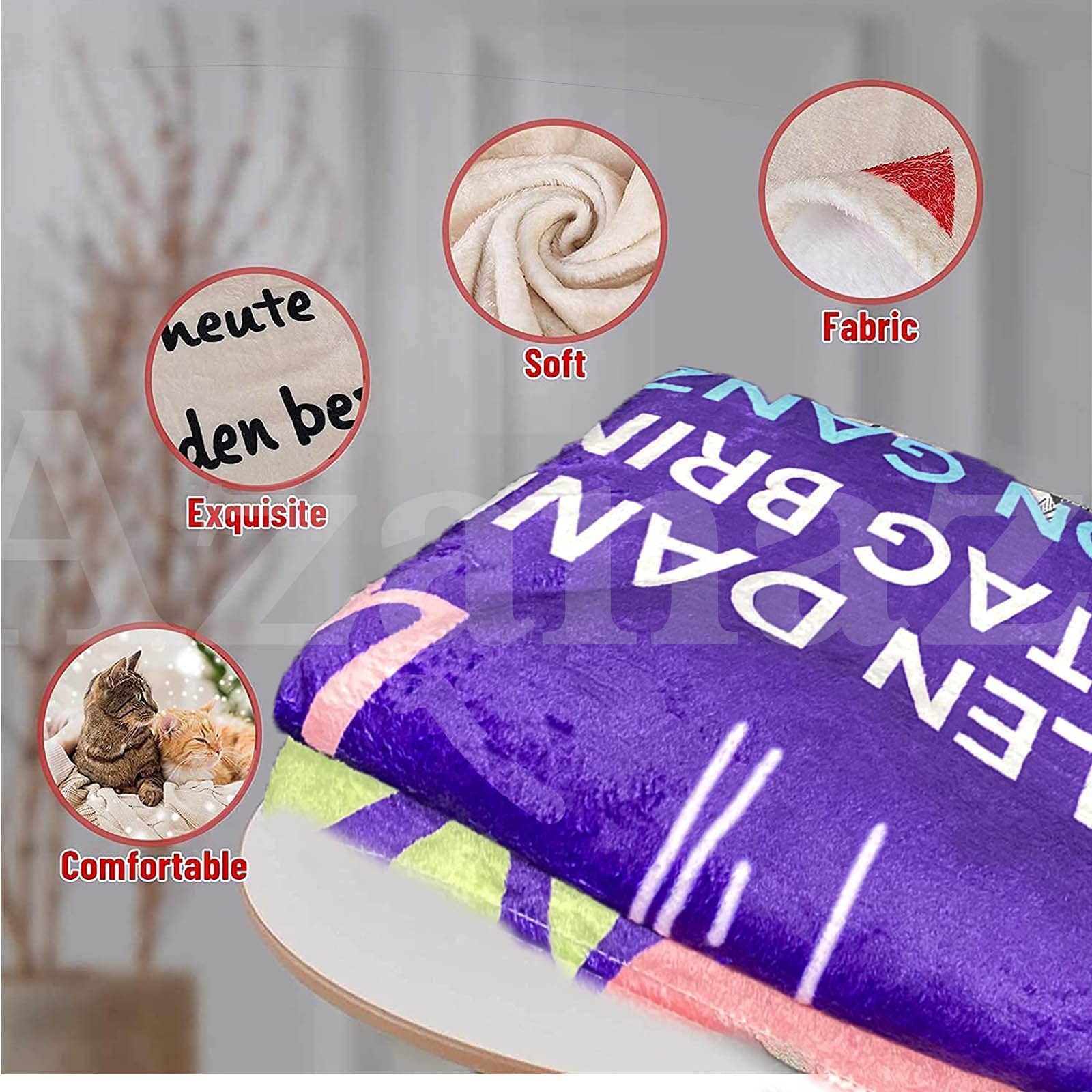 Persönliche Kuscheldecke 'To My Daughter' – 150x200 Cm Flanell-Fleece Fürs Ganze Jahr