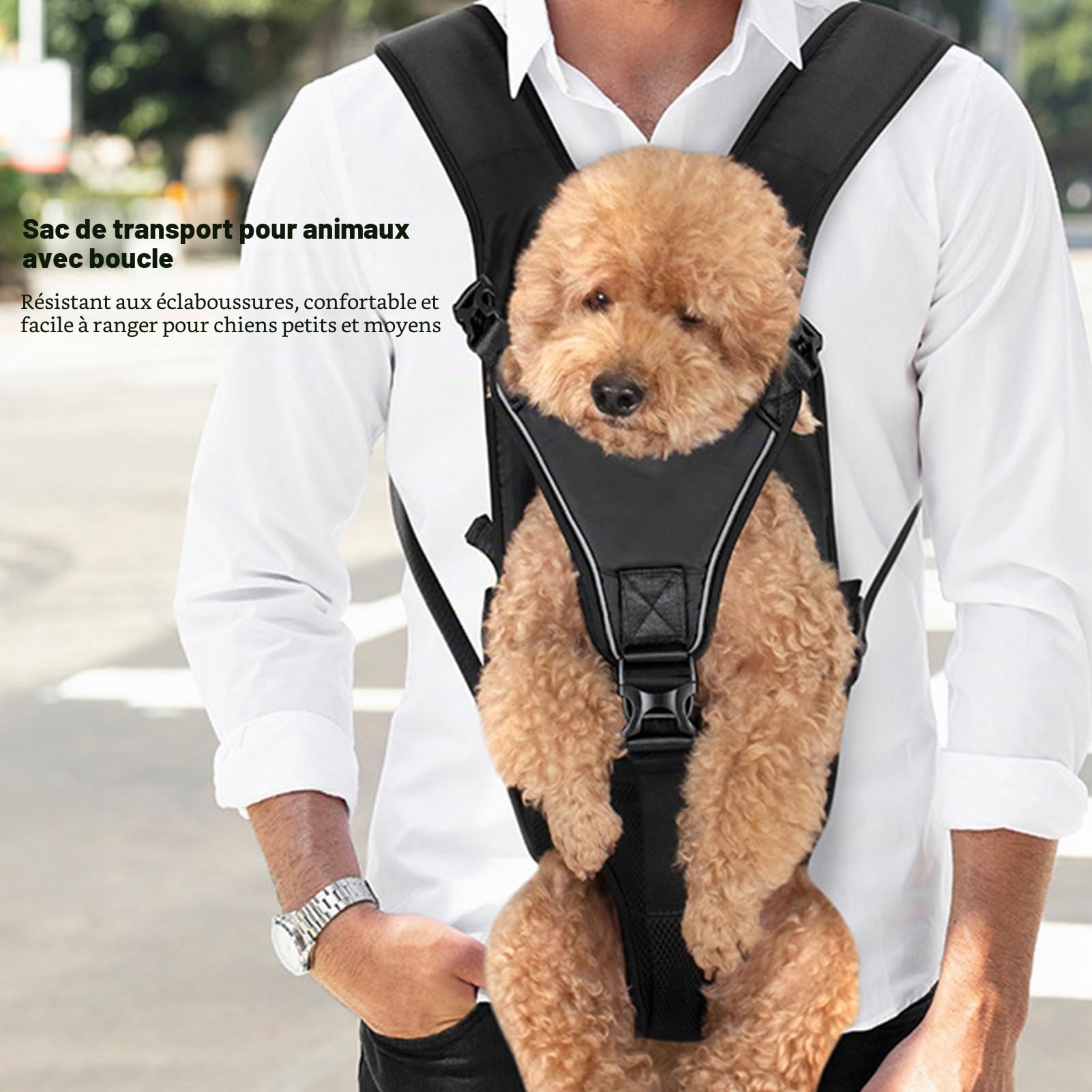 Sac à Dos étanche pour Chiens (Taille S/M), réglable, léger et Confortable – idéal pour Voyages, randonnées ou déplacements urbains en Toute sécurité.
