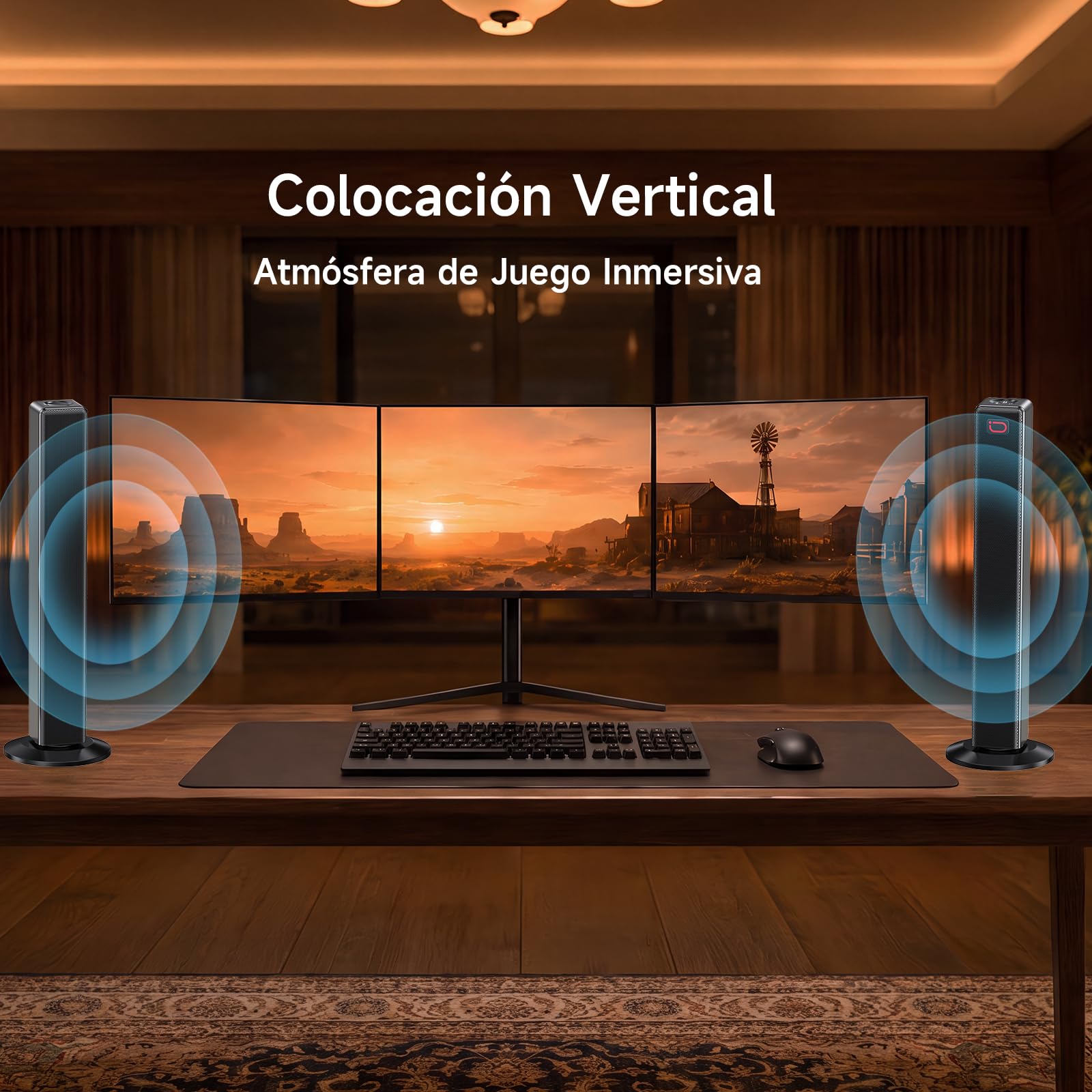 JYX 2.1ch Barra de Sonido para TV, 2026 Upgrade 120W 2 en 1 Desmontable, Barras Altavoces Bluetooth 5.3 con ARC/Opt/AUX, Graves Ajustables (4 Altavoces + 2 Tubos Reflex)