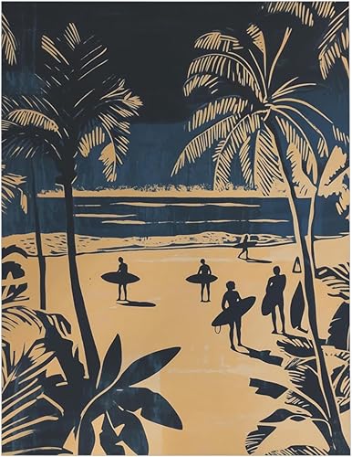 Miniatura 252 de Arte de pared de surf de moda, fotografía retro en blanco y negro, póster de surf, impresión costera, impresión vintage de surf, pósters deportivos