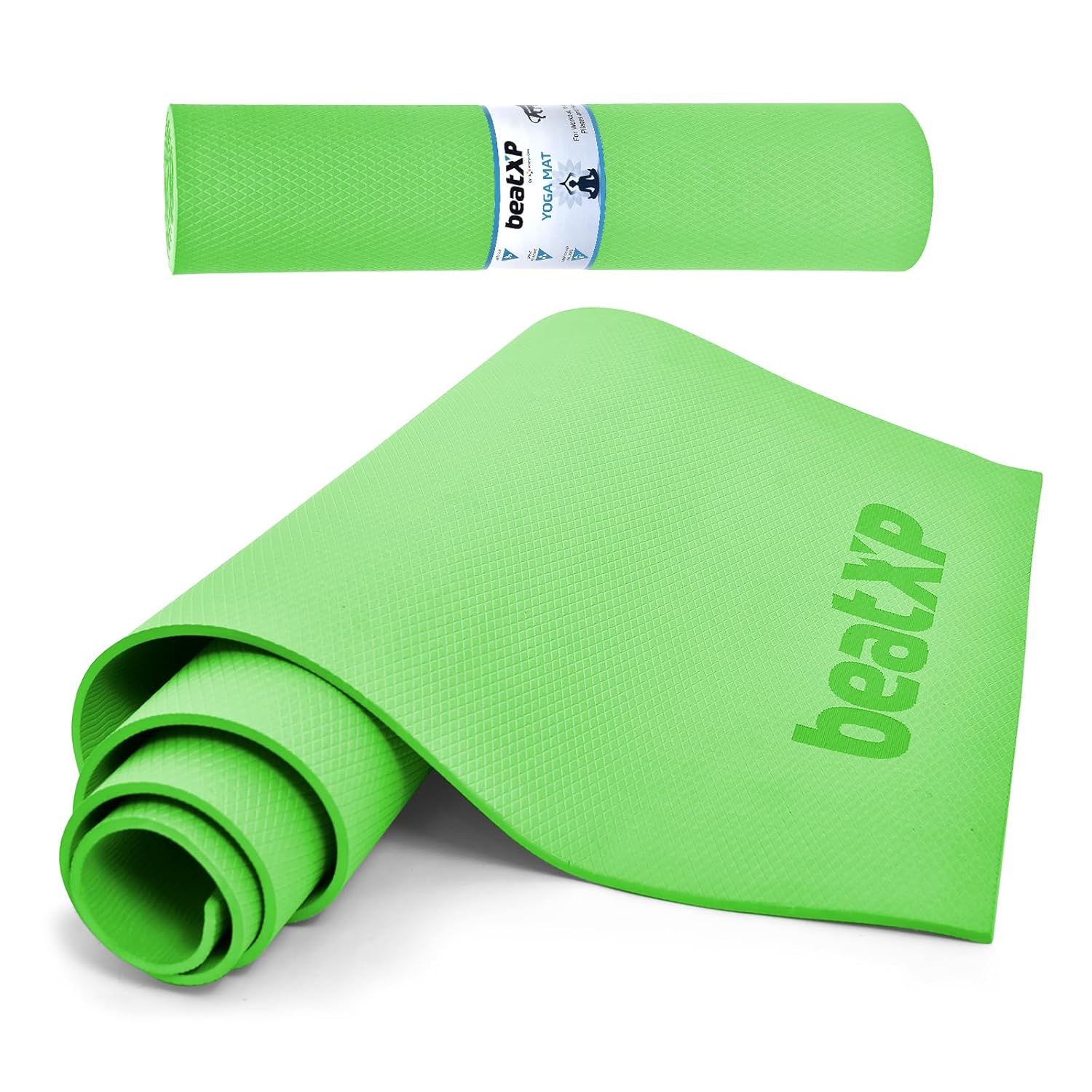 beatXP 4mm EVA Yoga Mat for Women & Men Textured Surface Extra