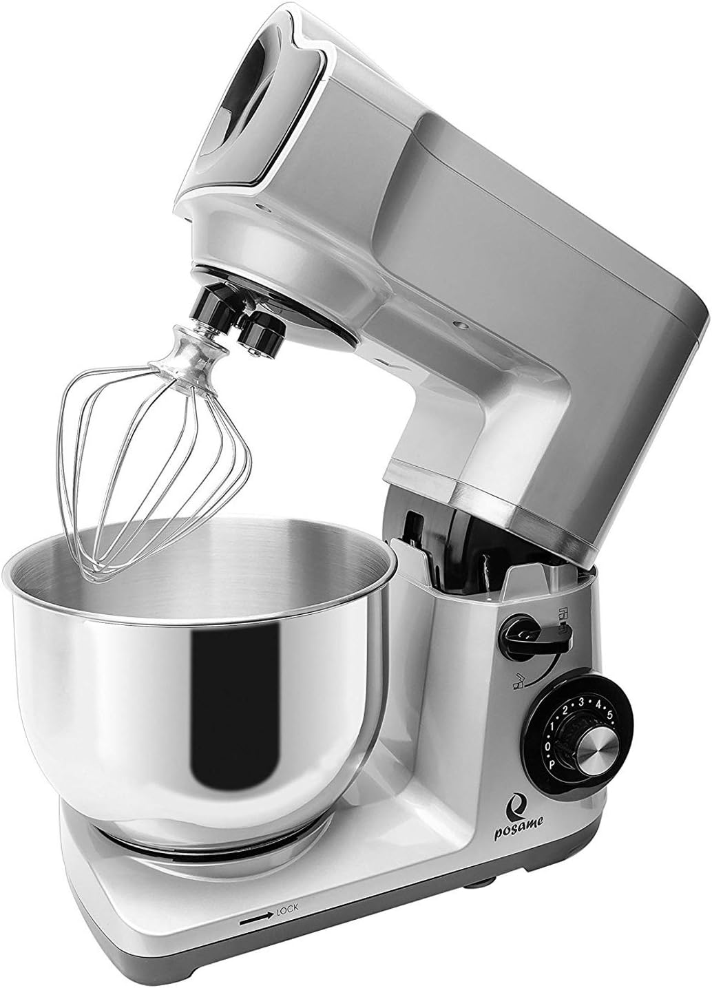 POSAME Stand Mixer 6 Speed TiltHead Stoving Varnish, 4.7