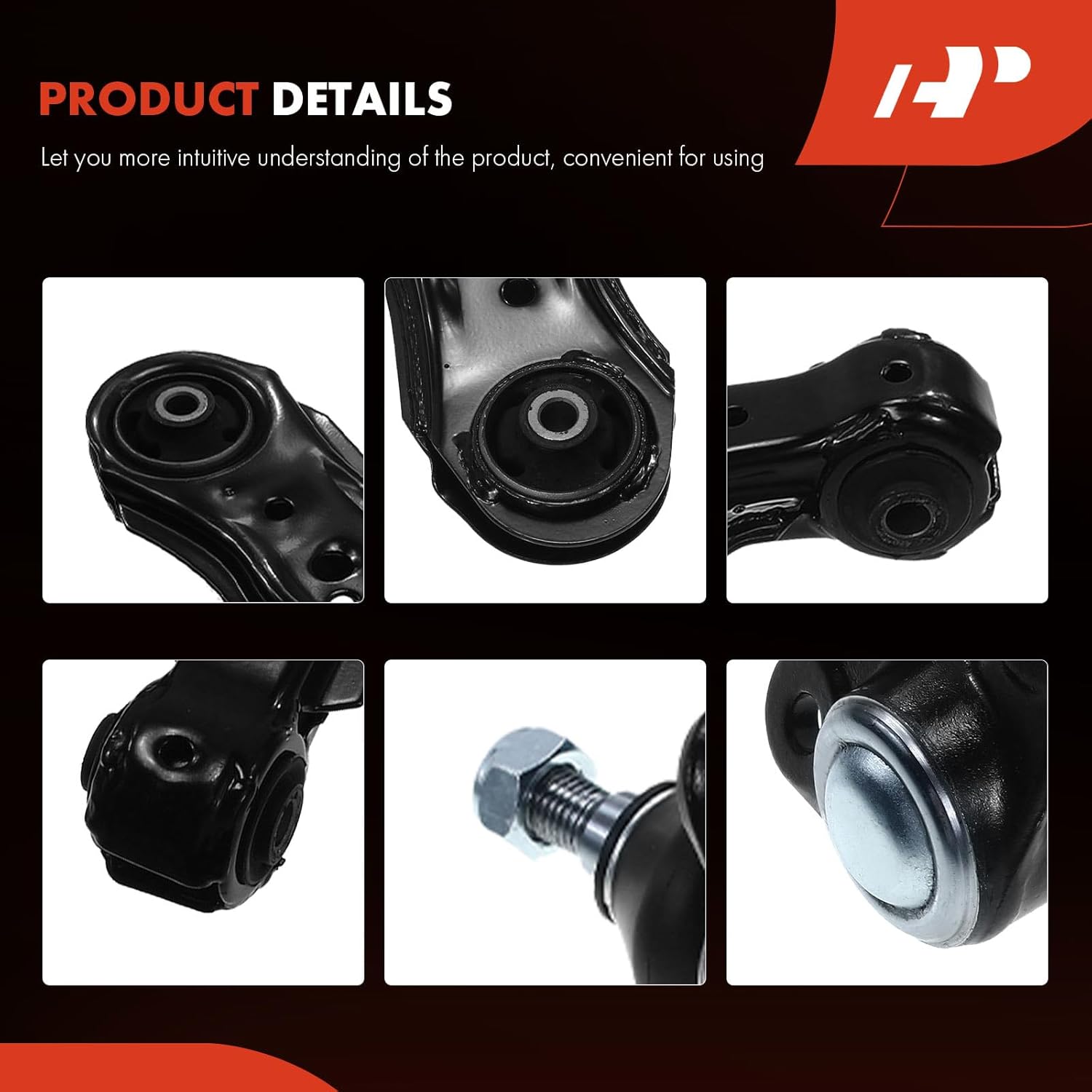 A-Premium Front Right Lower Control Arm and Right Lower Ball Joint, Compatible with Volkswagen Jetta 1999-2005, Golf 1999-2006, Beetle 1998-2007