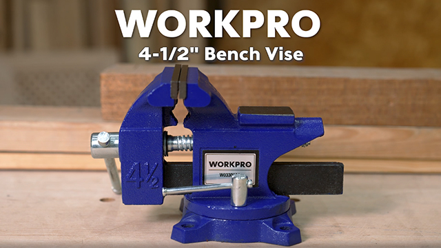 Étau De Table WORKPRO Double Mâchoires 2,5'' & 1,5'' - Pivotant 360°, Acier Carbone