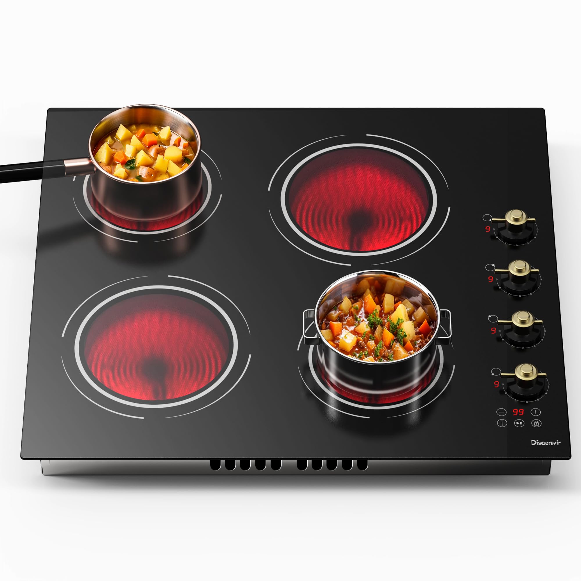 Amazon.com: Disaenvir 24 Inch Electric Cooktop - 4 Burner