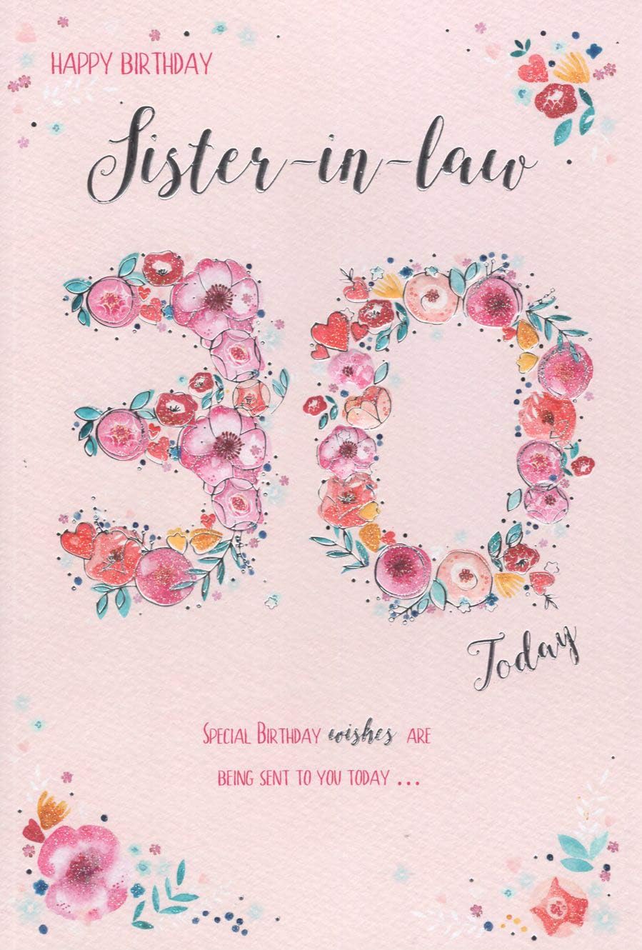 Sister In Law 30th Birthday Card