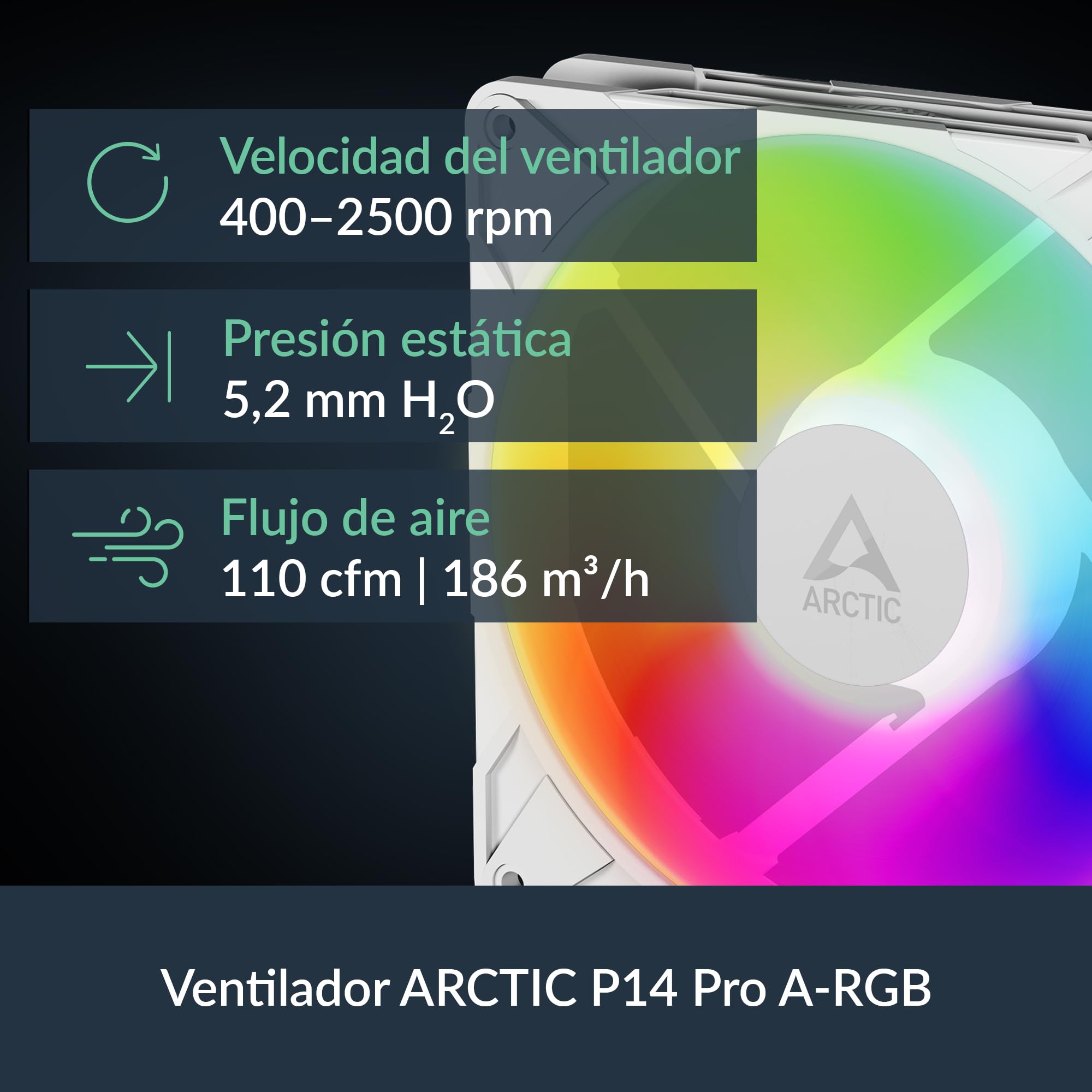 ARCTIC Liquid Freezer III Pro 420 A-RGB - Refrigeracion Liquida PC, AIO para CPU, 3x140 mm, 38 mm Radiator, Bomba PWM, Ventilador VRM, AMD AM5/AM4, Intel LGA1851/1700 Marco de Contacto - Blanco