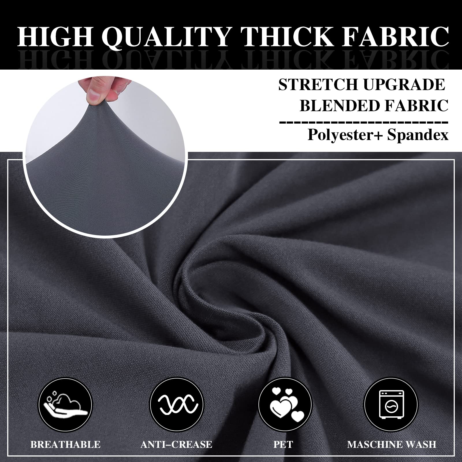 Jaotto Copripoltrona 1 Posto Elasticizato,Fodere Copripoltrona Universale,Copripoltrona da Cocktail Chesterfield Rimovibile Lavabile Antiscivolo per Bancone Soggiorno Tullsta (Grigio,1 Pezzo)