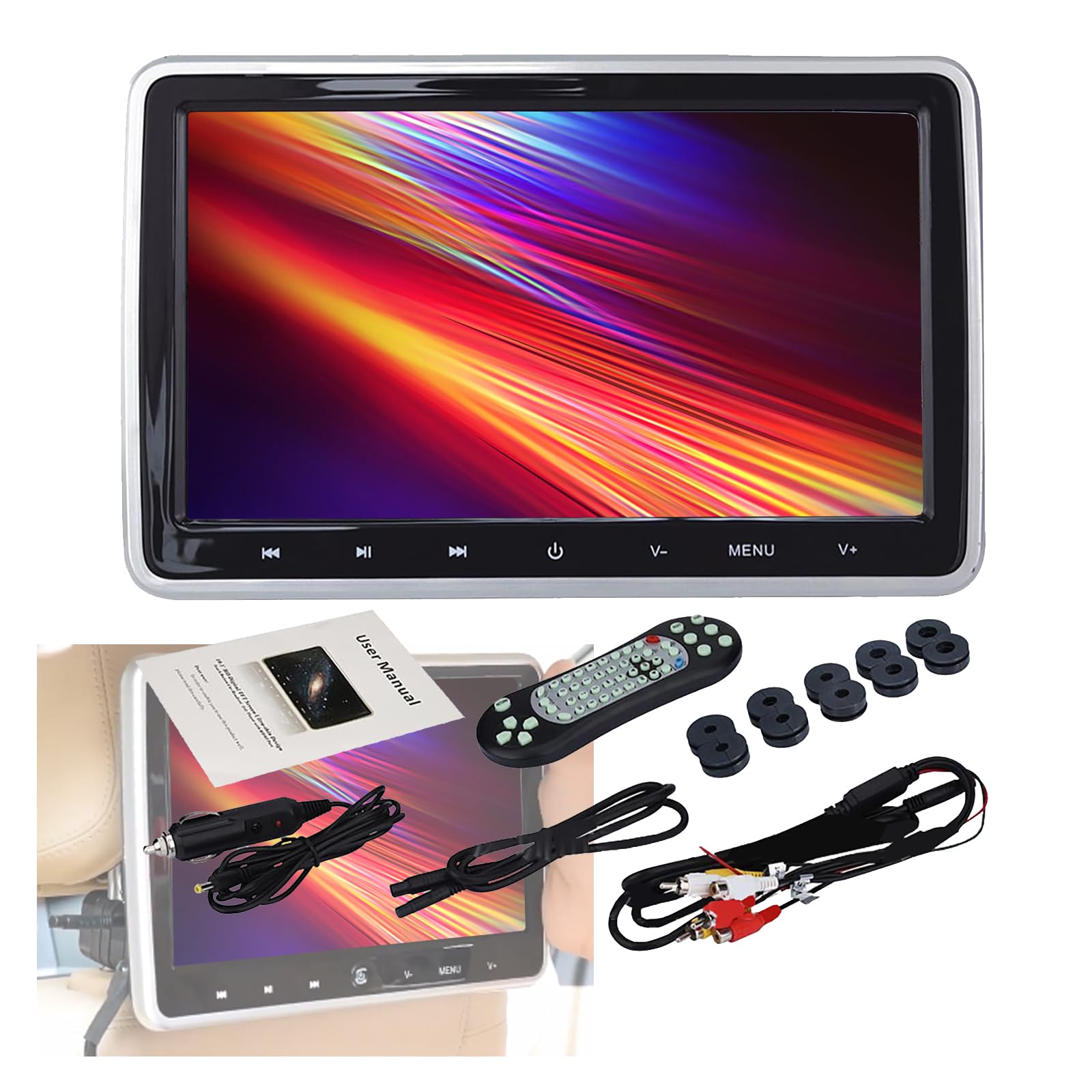 Reproductor de DVD para coche desmontable compatible con USB, SD y videojuegos de 32 bits
