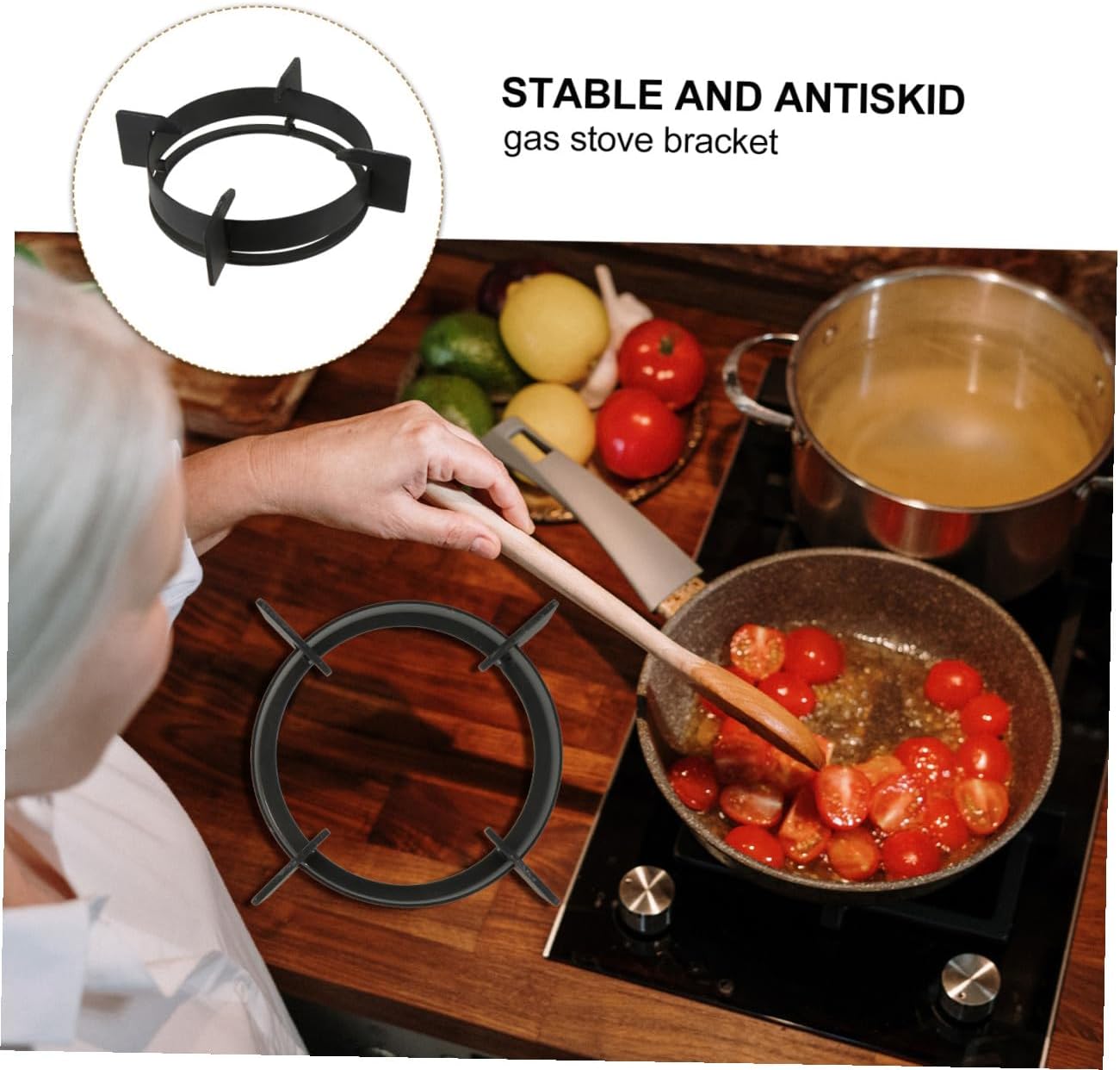 Cast Iron Wok Adapter Ring for Gas Stove Cookware Support