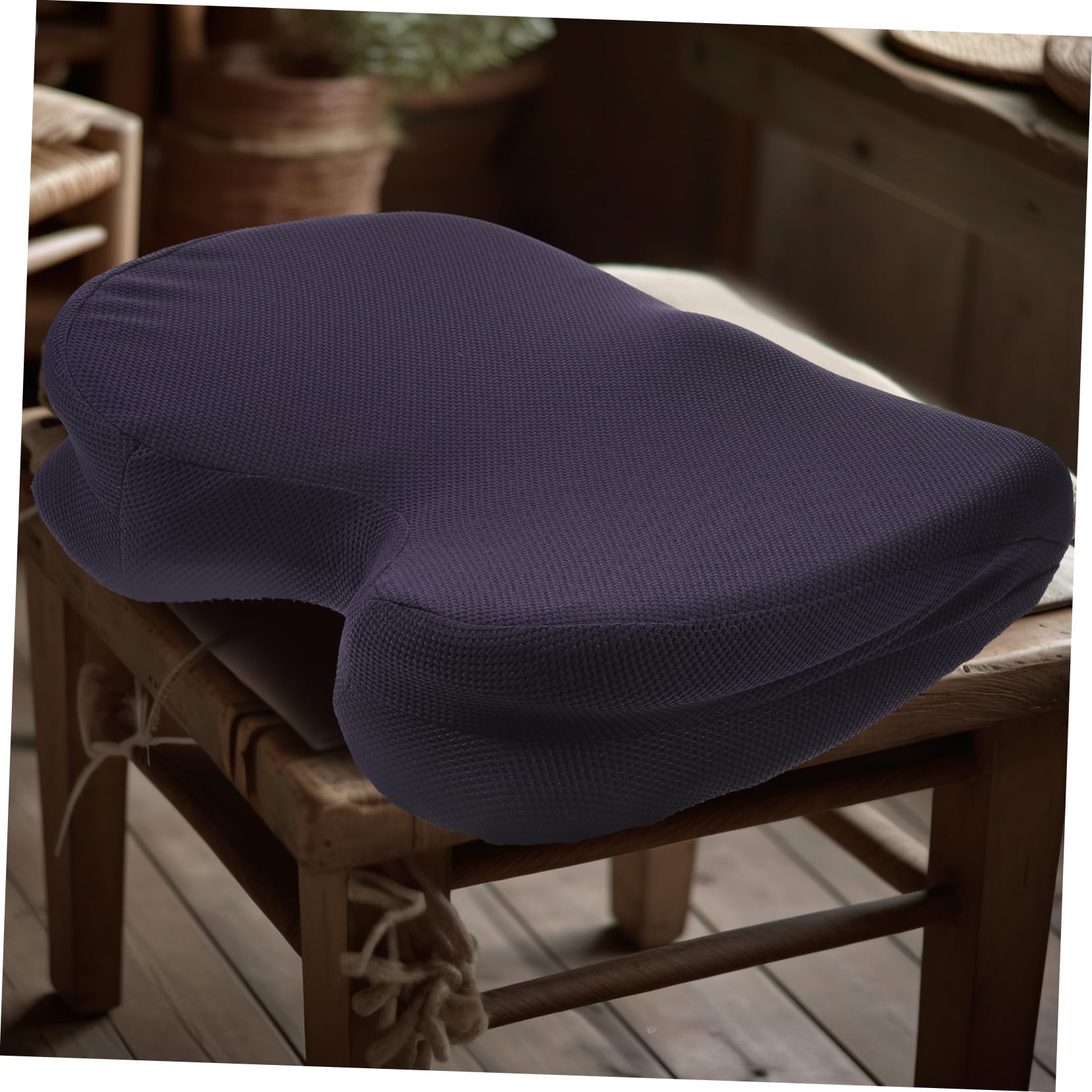 DOITOOL Cojín de para Dolor de Coxis Almohada de Espuma Viscoelástica para Embarazo y Sillas de Oficina Diseño Ergonómico y Superior Azul