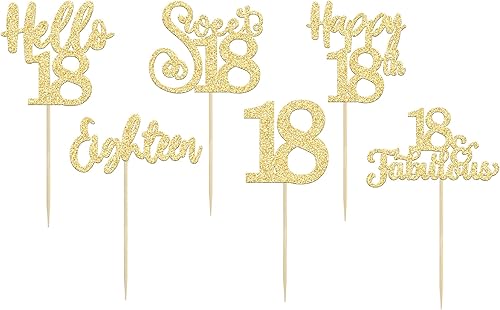 Miniatura 176 de 36 piezas de decoración para cupcakes de 10º cumpleaños con purpurina negra Hello 10 Ten Cupcake Picks Sweet 10 Double Digits Cake Decor for 10th