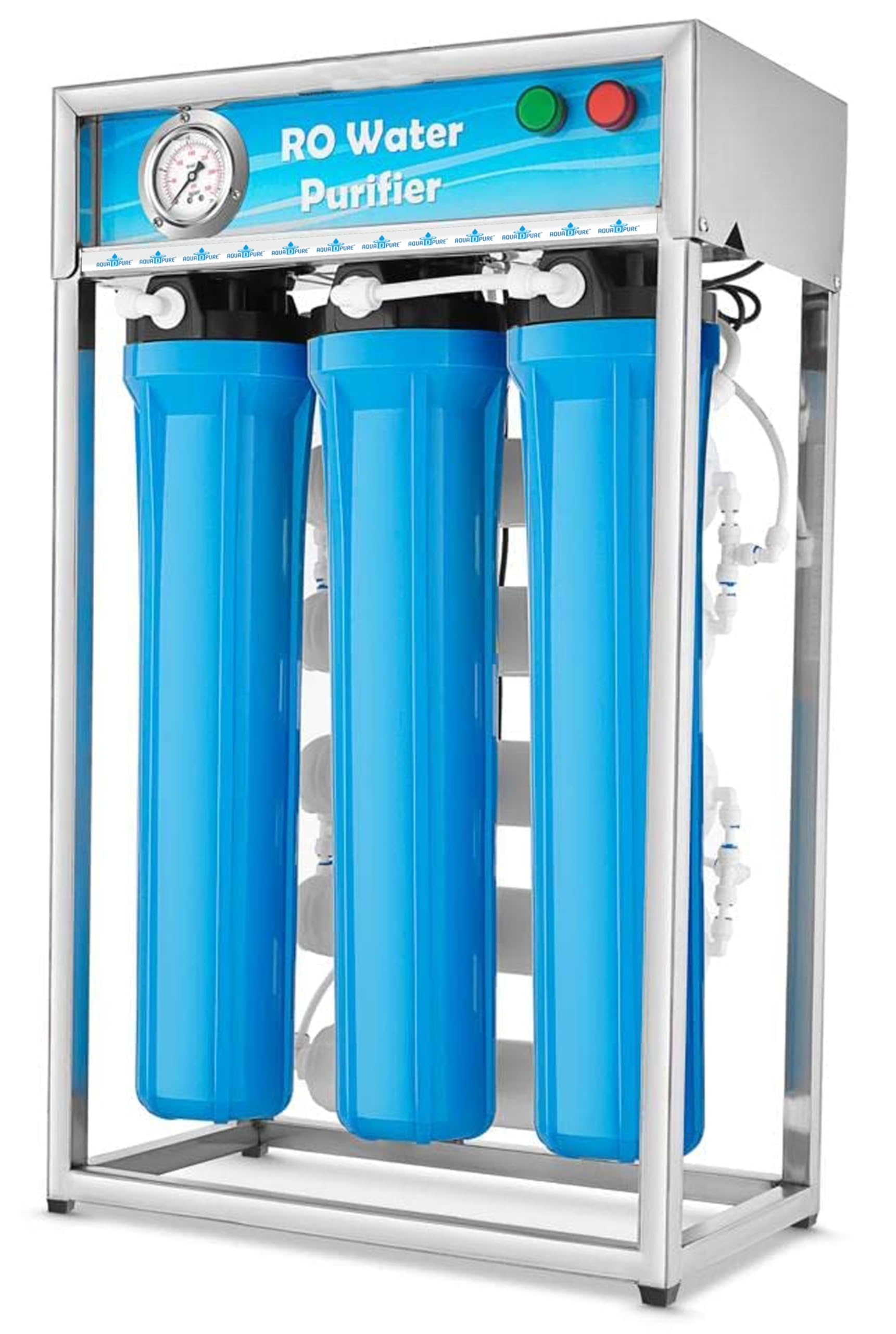 AQUA D PURE 100 LPH Commercial RO Water Purifier with Pressure Switch, Fully Automatic Function, TDS Adjuster, Blue-image-17