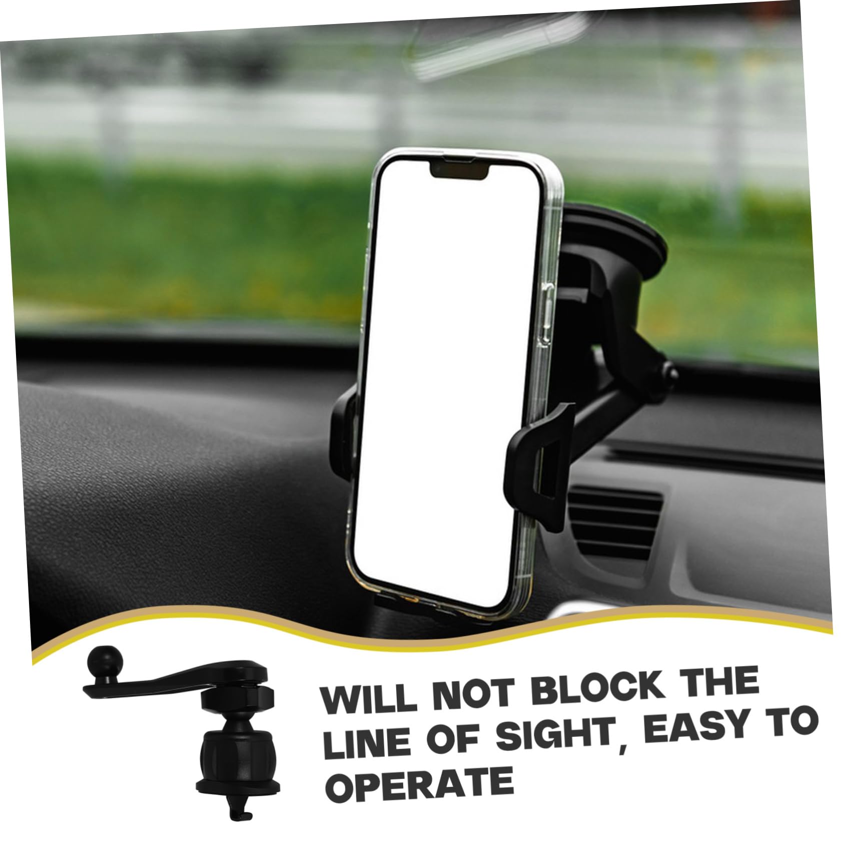 Gatuida 4pezzi Supporto Per Telefono Da Auto Con Braccio Estensibile Rotante Design Semplice e Pratico Per Ventilazione Nero Compatibile Con Tutti Modelli Di Smartphone