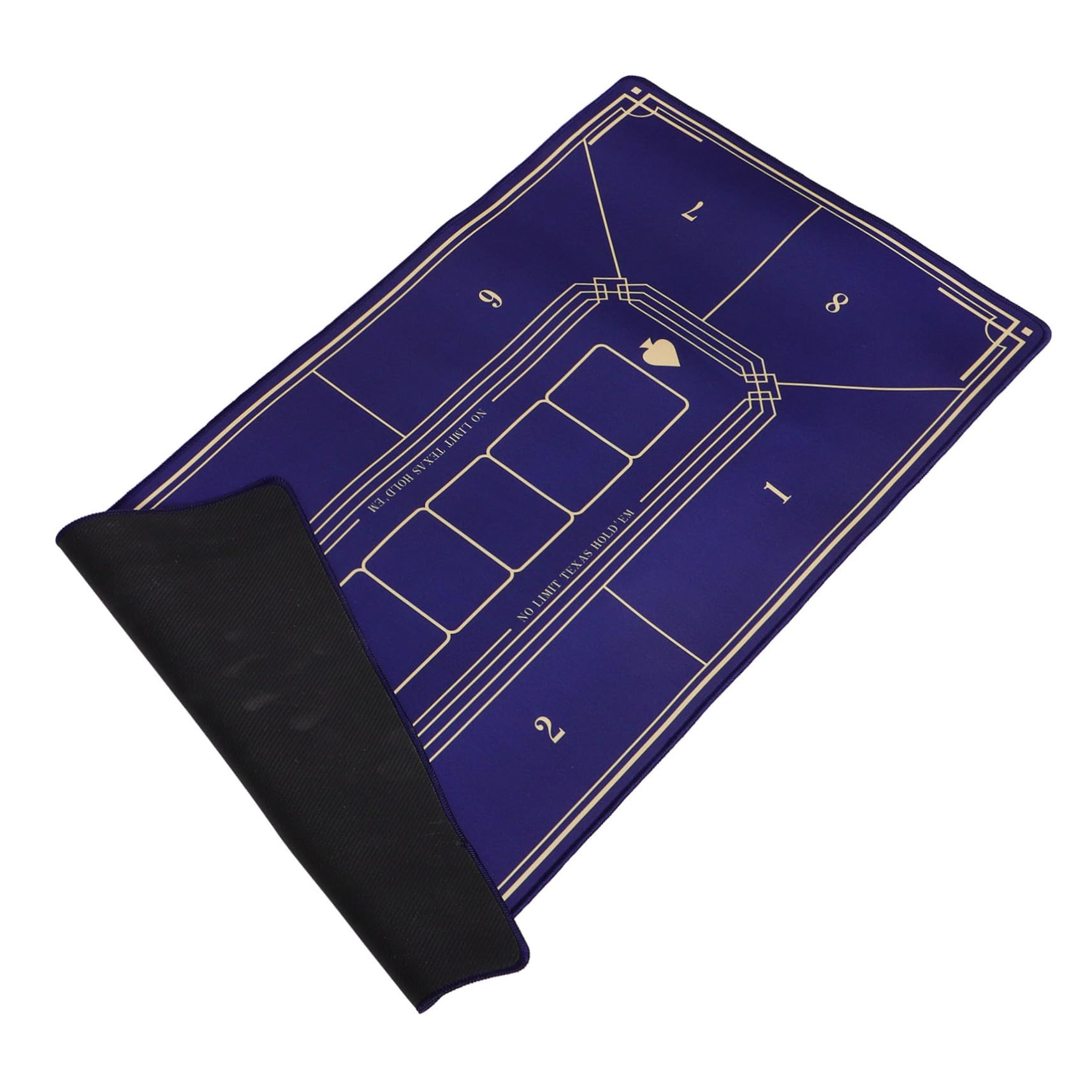 Tapete de Mesa de Póquer Azul Antideslizante y Fácil de Limpiar, Cubierta para Mesas de Ruleta Adecuado para Juegos de Póquer y Entretenimiento en Casa