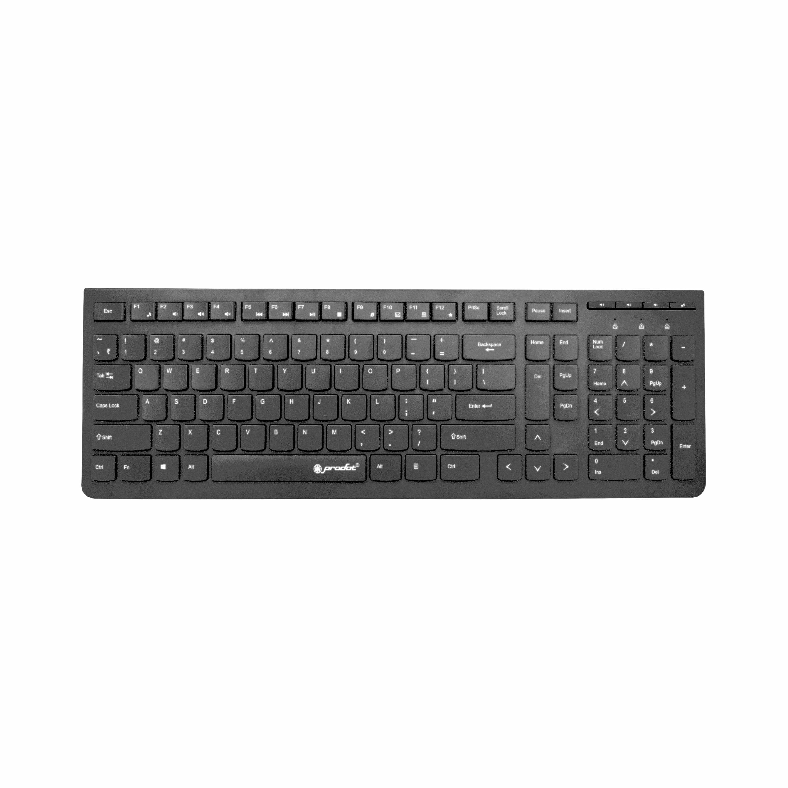 ProDot Feather Chicklet Keyboard I Plug & Play I 1.5m USB Wire I 10M Keystrokes I 108 Keys I Rupees Key I Ergonomic, Spill Resistant Design | 1 Year Warranty | Works with Windows, iOS, Linux-image-16