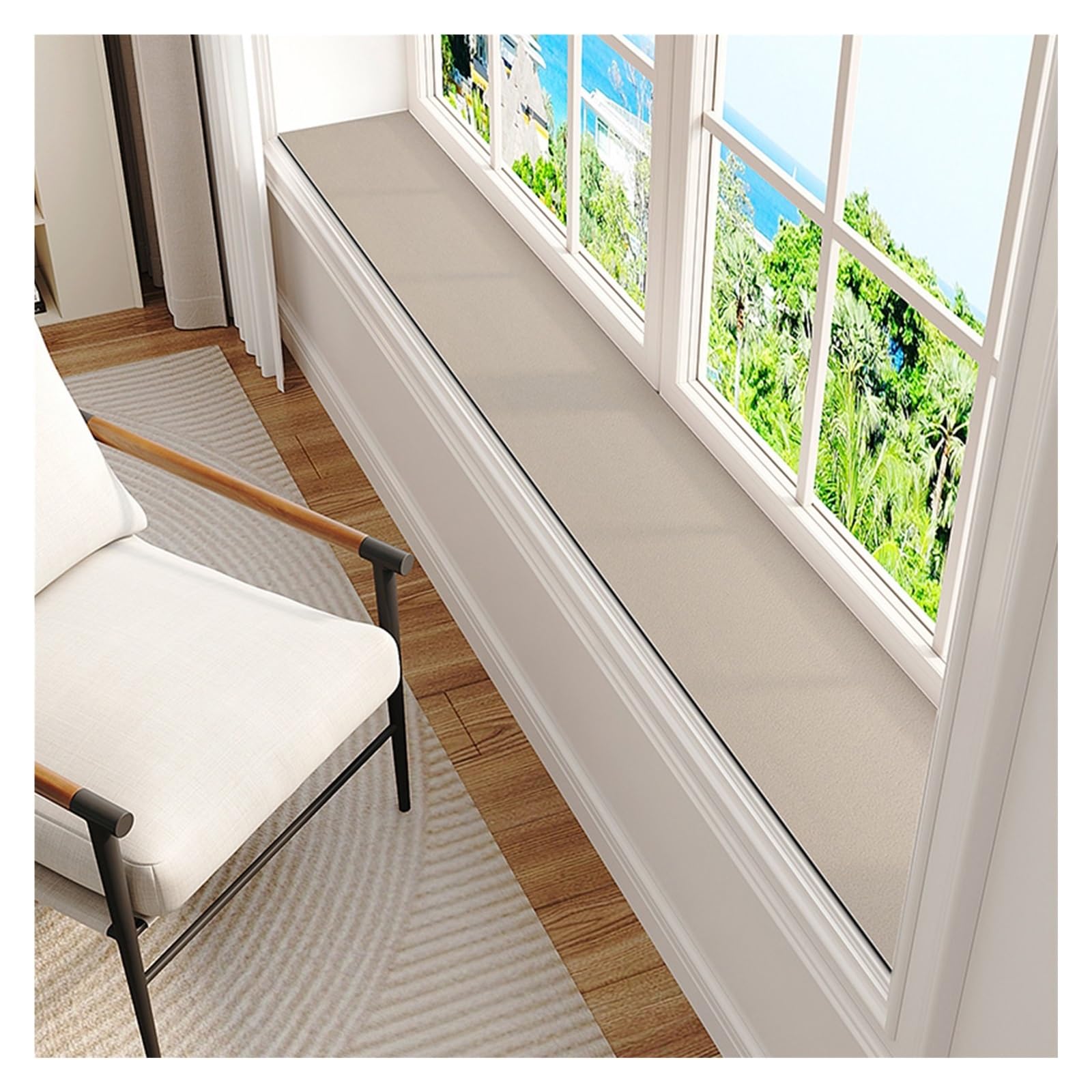 Konfigurowalna antypoślizgowa mata progowa bez wody pokrowiec na balkon półki i bagażnik na buty - 30 x 100 cm osłona okna Sle C