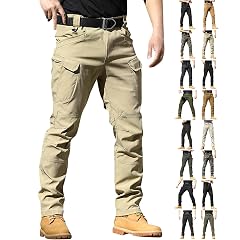 Tactical Pants for Men Water Resistant Hiking Cargo Pants Multi Pockets Stretch Waterproof Quick Dry Work Pants