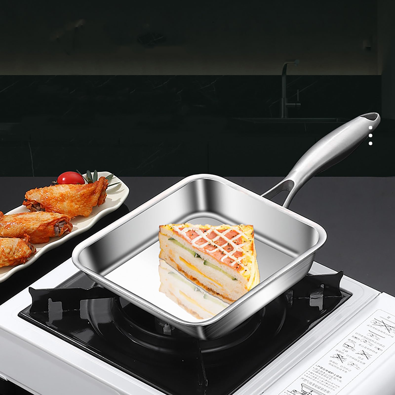 Amazon｜Toutrop 7.5インチ 日本製オムレツエッグパン、316ステンレス