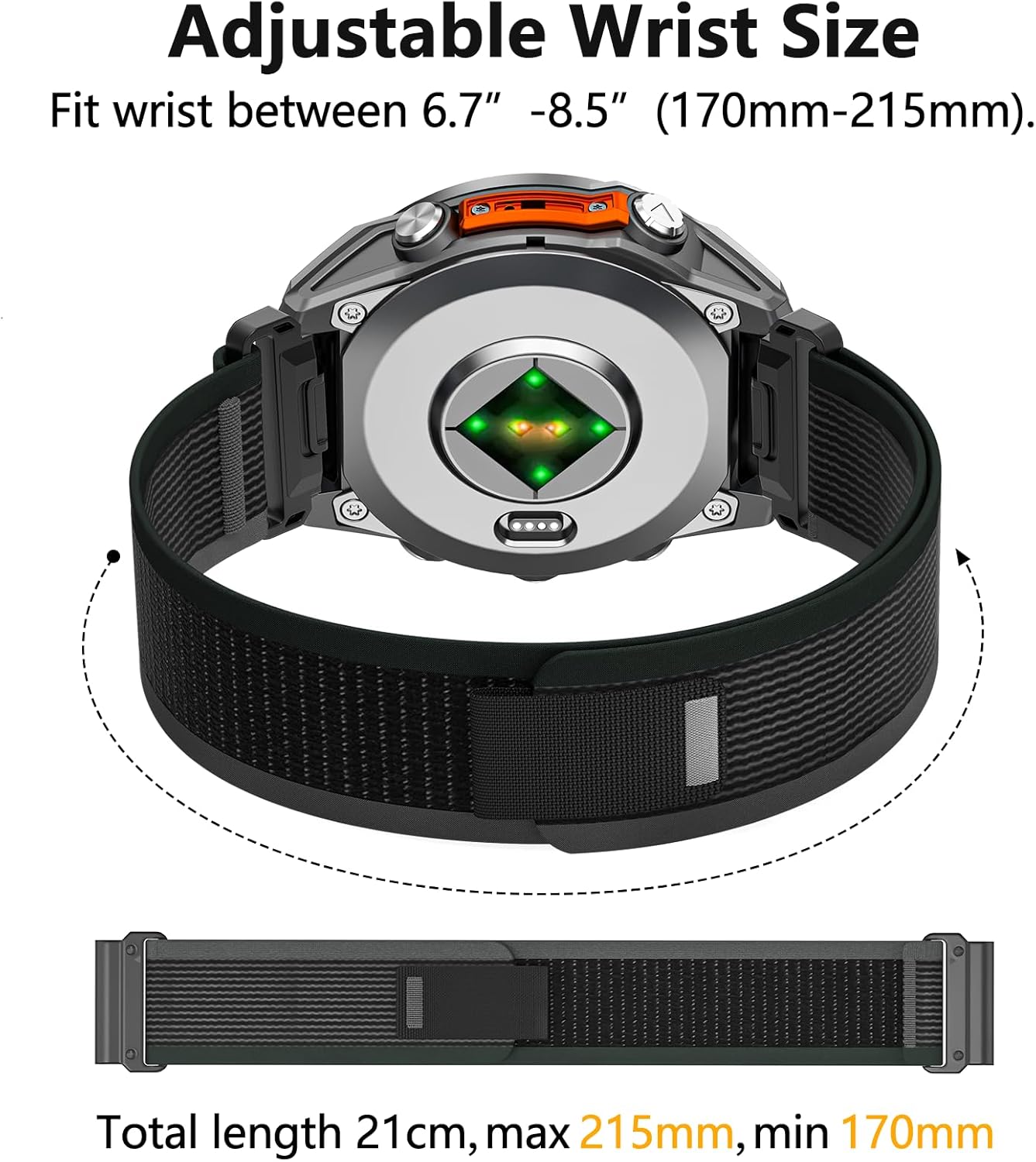 26mm Quickfit Watch Bands Compatible with Garmin Enduro 3 2/Fenix 8 pro 51mm/Fenix 7X pro/7X/6X Pro/6X/5X Plus/5X/3 HR,Sport Nylon Strap for Tactix 8 AMOLED-51mm/Descent Mk3i-51mm/Mk2i/tactix 7 Pro - Image 3