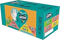 Strongheart Wet Cat Food Variety Pack, 32 x 5.5oz Cans - Real Chicken, Turkey, Salmon Dinner, Made in USA