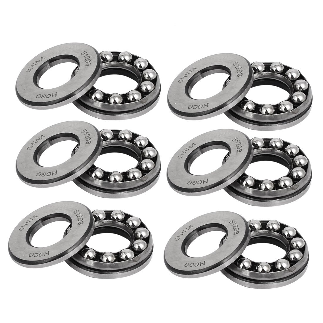 Roulement à billes de butée 51203 à haute rigidité axiale 17x35x12mm pour guidage fluide