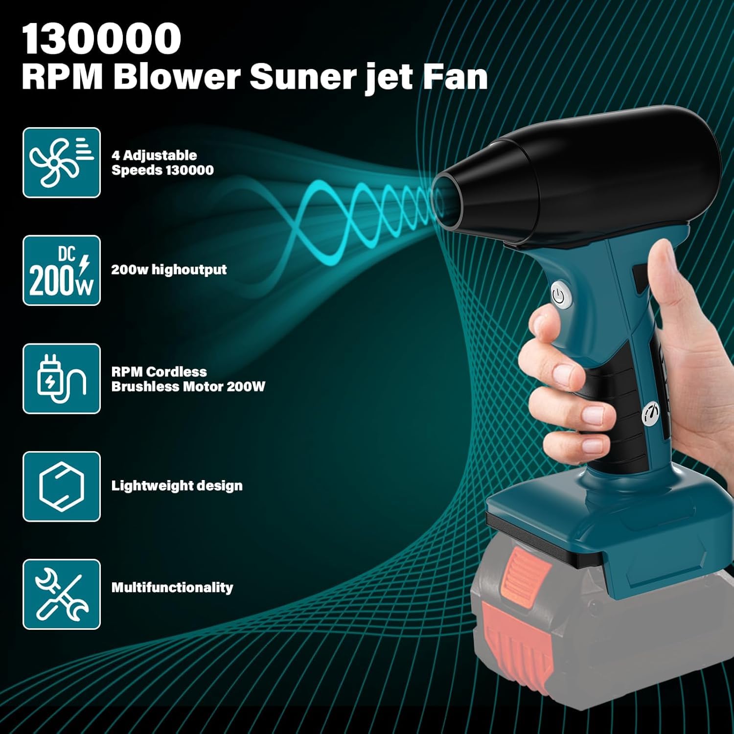 Soplador de aire,Soplador de chorro seco,Compatible para