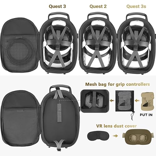 Miniatura 2 de FOREGOER Carrying Case for Meta Quest 3Quest 3SOculus Quest 2, Hard Travel Storage Case Compatible with Oculus Quest 3 Headset, Quest Pro, Touch