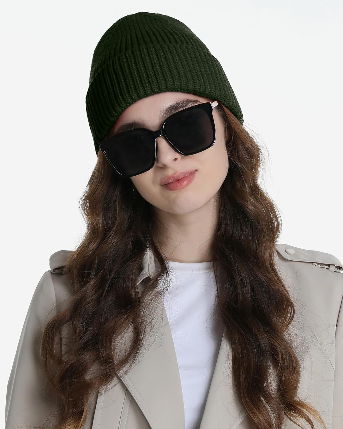 Wool Beanie for Men Women, Seamless Knit Cuffed Warm Winter Hats Fisherman Beanies Womens Ski Hat Skull Cap Unisex - Image 6