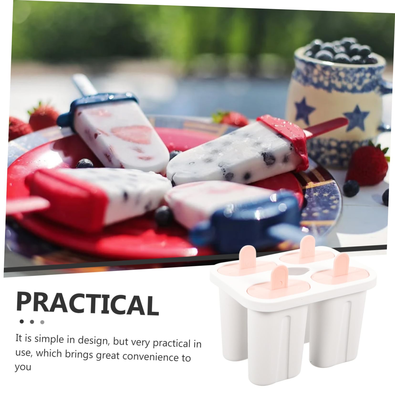 MUCKLILY 1 Set Silicone Ice Lolly Making Mold Sucker Making Tool with Random Lids for Homemade Ice Popsicles Easy to Reusable for Family Fun Random Color