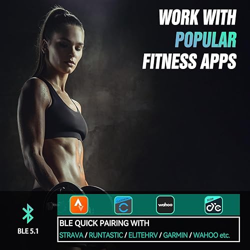 Miniatura 5 de CYCPLUS Brazalete con monitor de frecuencia cardíaca, Bluetooth 5.1 ANT+ HR Monitor con indicador LED HR Zone, IP67 impermeable, uso para correr,