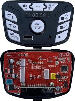 JR1927M-Z 24V Black Childrens Electric Vehicle Central Control, with Music Playback, Power Supply, Forward and Backward Functions,Stroller Ride On Car Replacement Parts