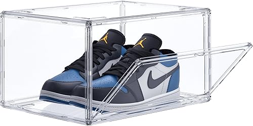 Cajas de zapatos transparentes de acrílico, cajas apilables para zapatos deportivos de alta gama, caja de exhibición 360 totalmente transparente con disponible en Yaxa Peru