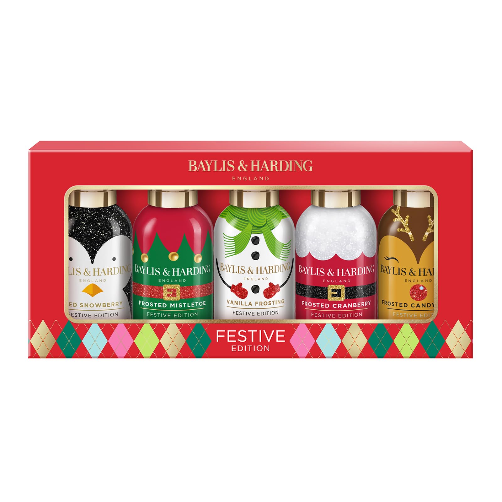 Baylis & Harding Festive Edition Luxury Assorted Bathing Gift Set (Pack of 1) - Vegan Friendly, 5 x 100ml - Image 2