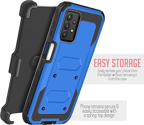Miniatura 3 de Compatible con Samsung Galaxy A32 5G (SM-A326) 5G, a prueba de golpes, protección de cuerpo completo, con protector de pantalla integrado, clip