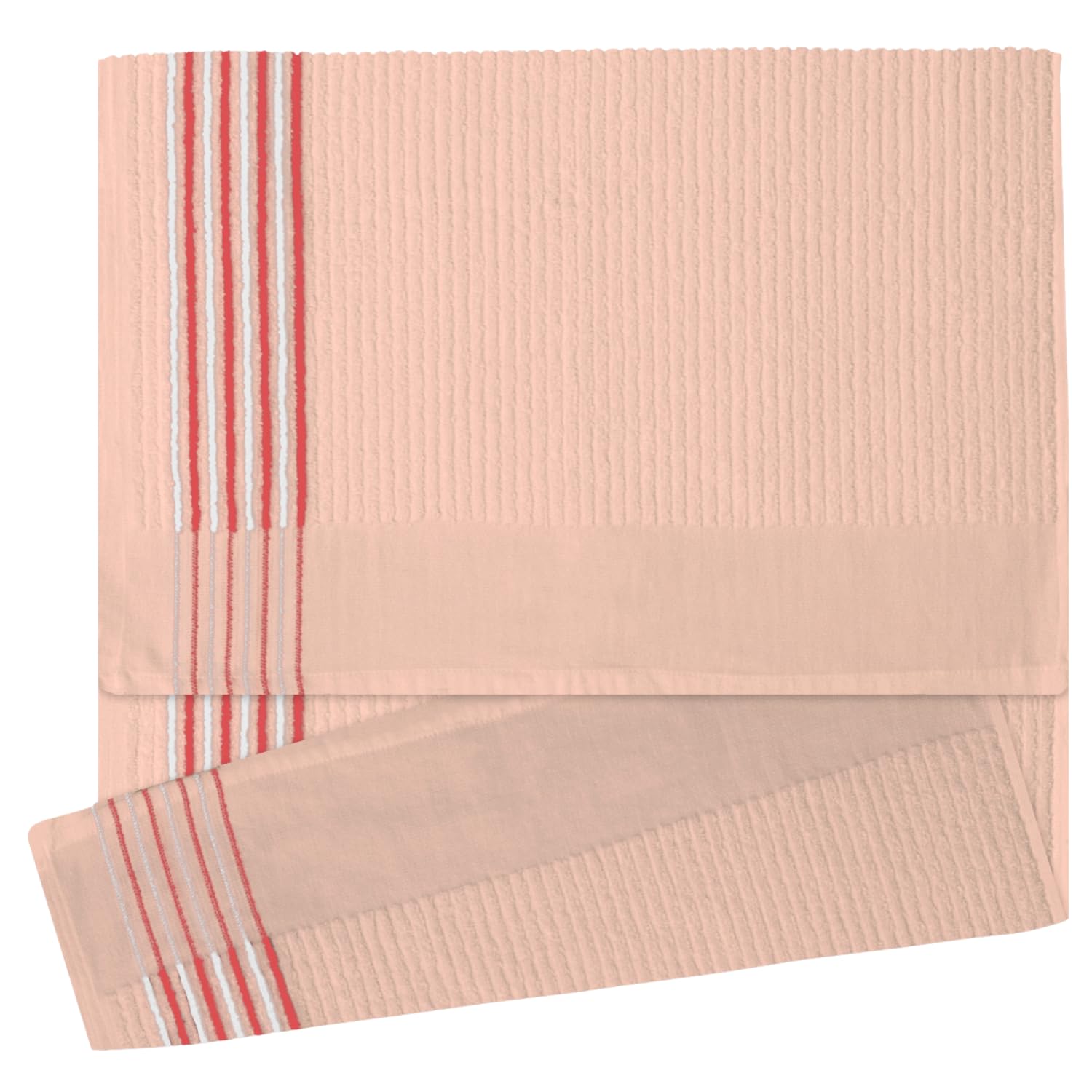 Devant Sports Towels Extra Large Caddy Golf Towel, Blush/Pink & White Stripes — image 1