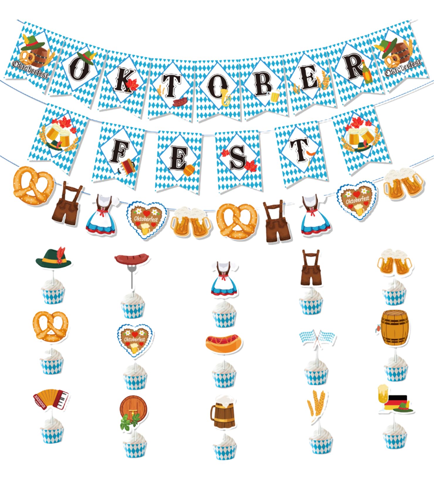 TAKONE Oktoberfest Armband – 18 Stück Silikon Armbänder im B
