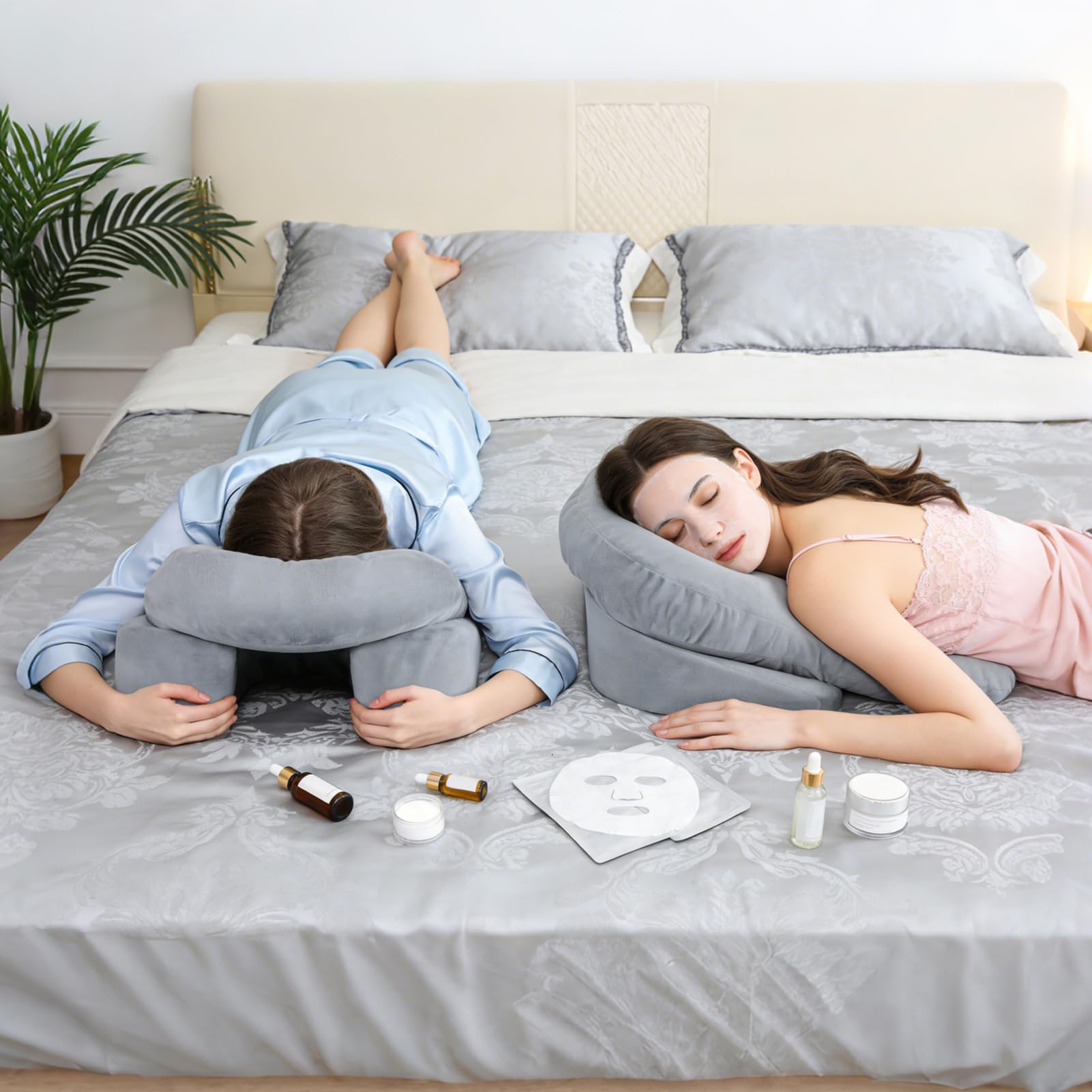 Face Sleeping Pillow – Removable Washable Cover Soft Breathable PP Cotton Filling Neck Head Rest Cushion for Bed Napping Lounging Recliner Home Relaxation Comfortable Versatile 69,85 x 46,99 cm