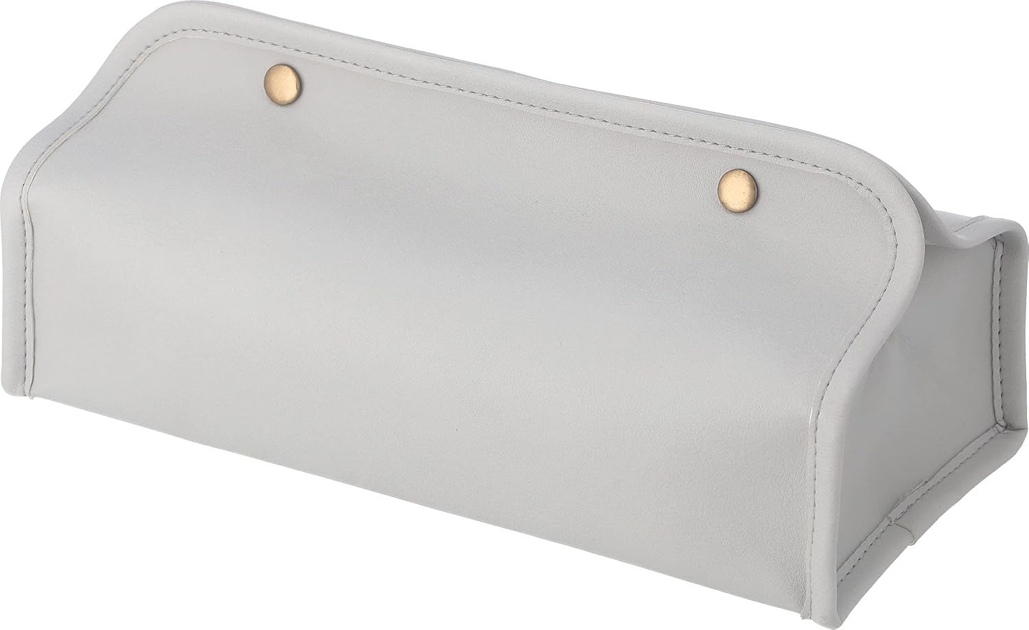 Fuji Boeki Tissue Case, Width 10.4 x Depth 4.9 x Height 4.9 inches (26.5 x 12.5 x 12.5 cm), Gray, Leather-Like 37806, Small