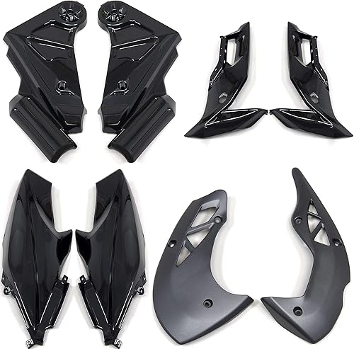 Miniatura 3 de Kit de carenado de plástico de inyección ABS negro brillante compatible con 15, 16, 17, 18, 19, 20, Kawasaki VERSYS 650, 16 piezasjuego completo de